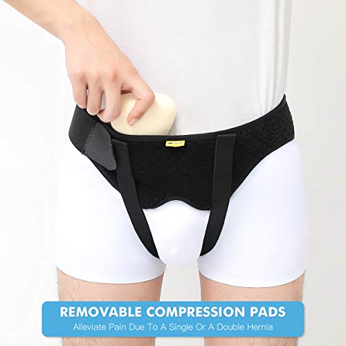 Hernia Support Belt with Removable Compression Pads for Men and Women G8673