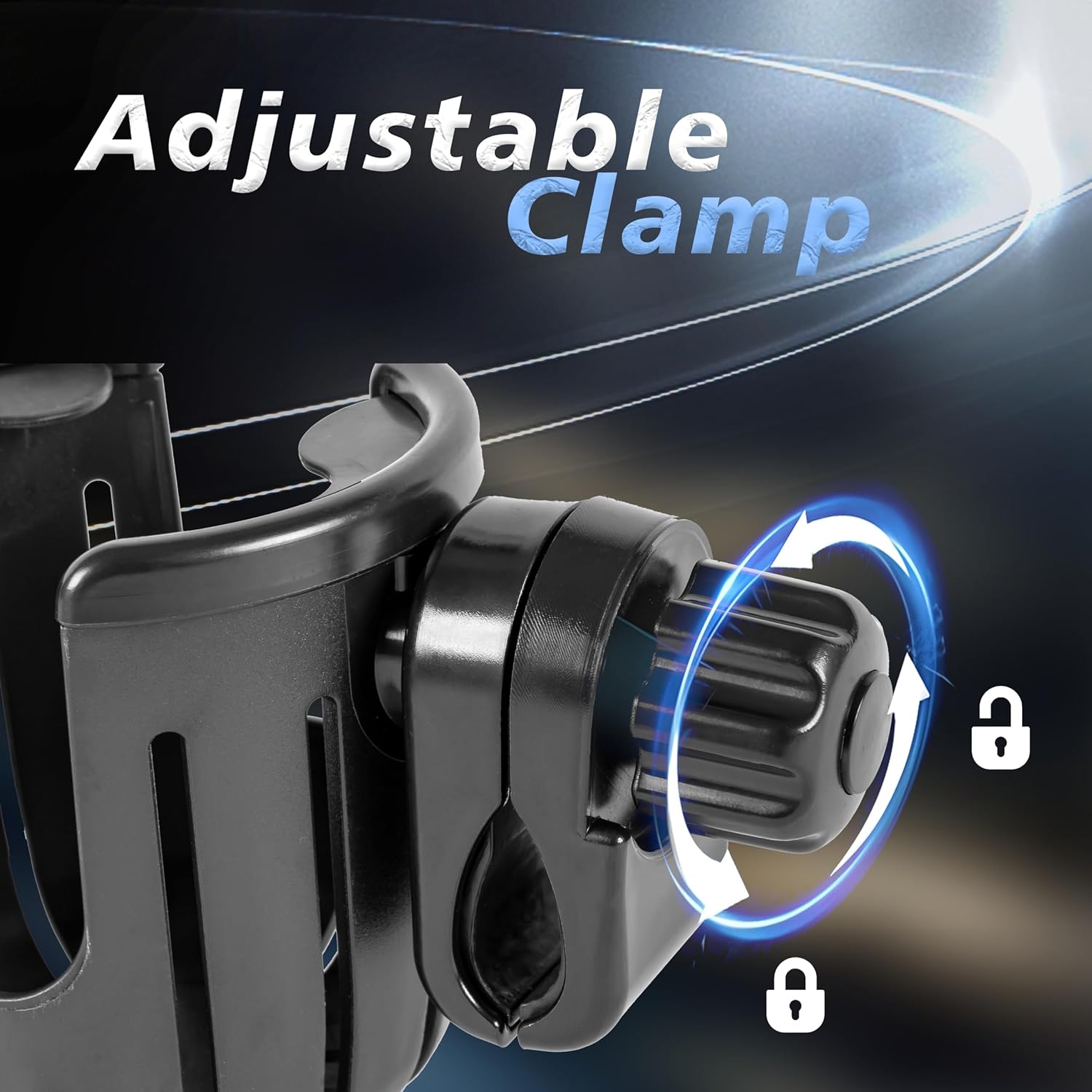 Stroller Cup Holder with Phone Holder, 2-in-1 Universal U8180