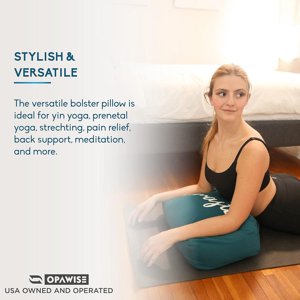 Rectangular Yoga Bolster Pillow with Washable Cover C603