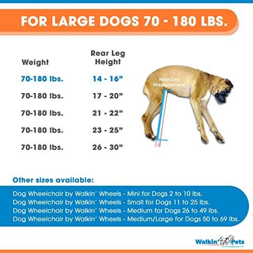 Dog Wheelchair for Large Dogs 70-180 lbs, Back Leg Support Z8758