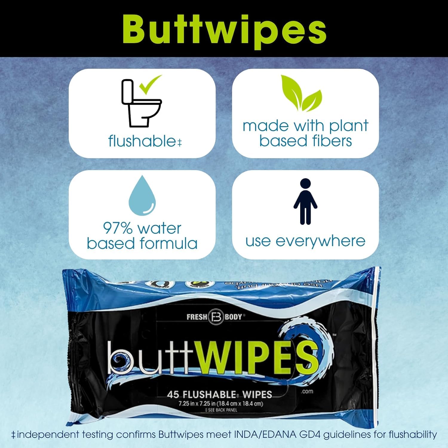 Flushable Wipes for Adults with Aloe and Vitamin E O3626