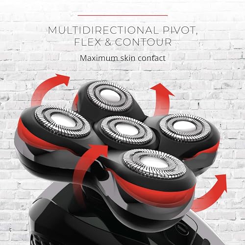Cordless Head Shaver for Bald Men, Waterproof Wet & Dry Shaving with Replacement Head O21854