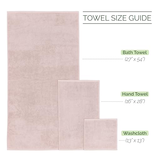 6-Piece 100% Turkish Cotton Towel Set - 2 Bath Towels, 2 Hand Towels, 2 Washcloths, Black D356326