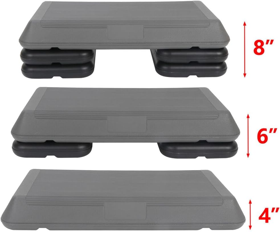 Adjustable Aerobic Step Trainer with Non-Slip Surface H614956
