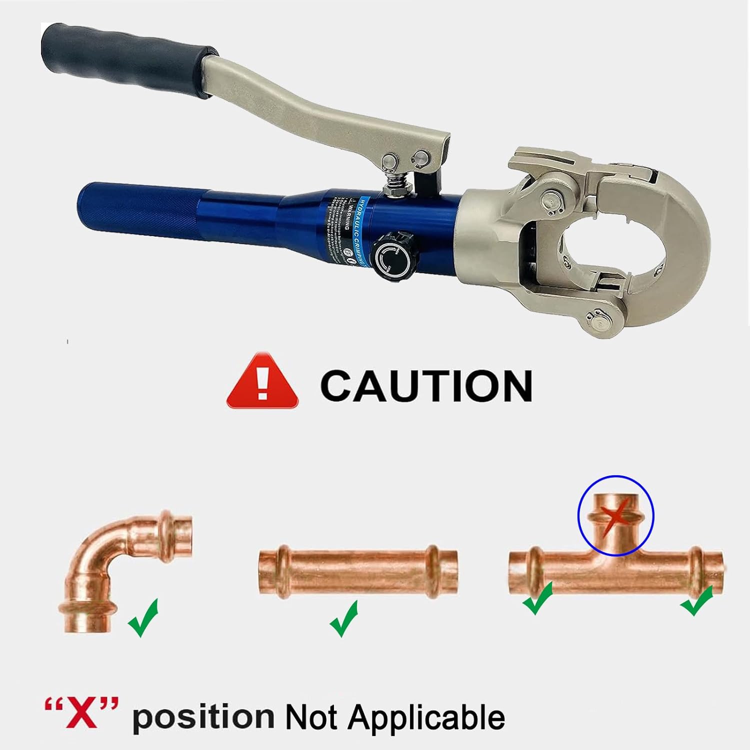 Copper Press Tool Pipe Crimping Tool for ProPress Fittings and PEX Pipe G1936