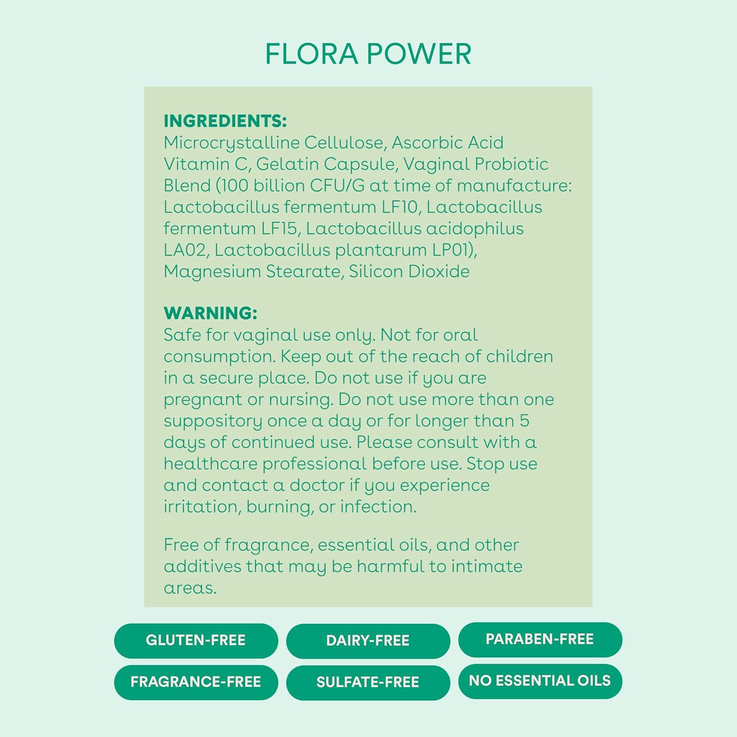 Vaginal Probiotic Suppositories for Women pH Balance Support I338575