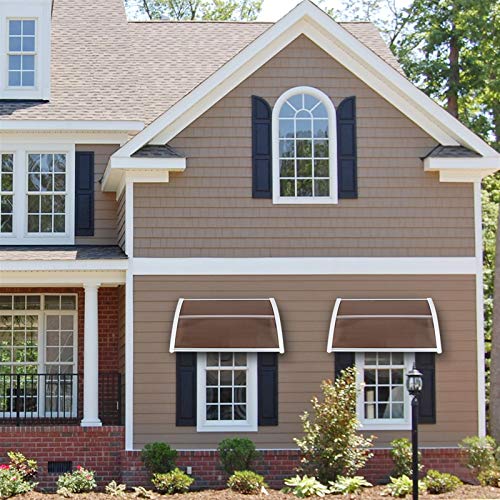 Window Awning Door Canopy, 35" x 40" Polycarbonate, UV Rain Snow Protection T885205