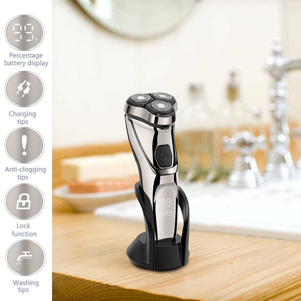 Electric Razor for Men with Pop-up Trimmer, Wet & Dry Cordless U250