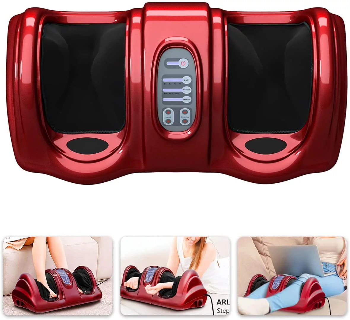 Foot Massager with Kneading and Rolling, 3 Modes and Remote E12131