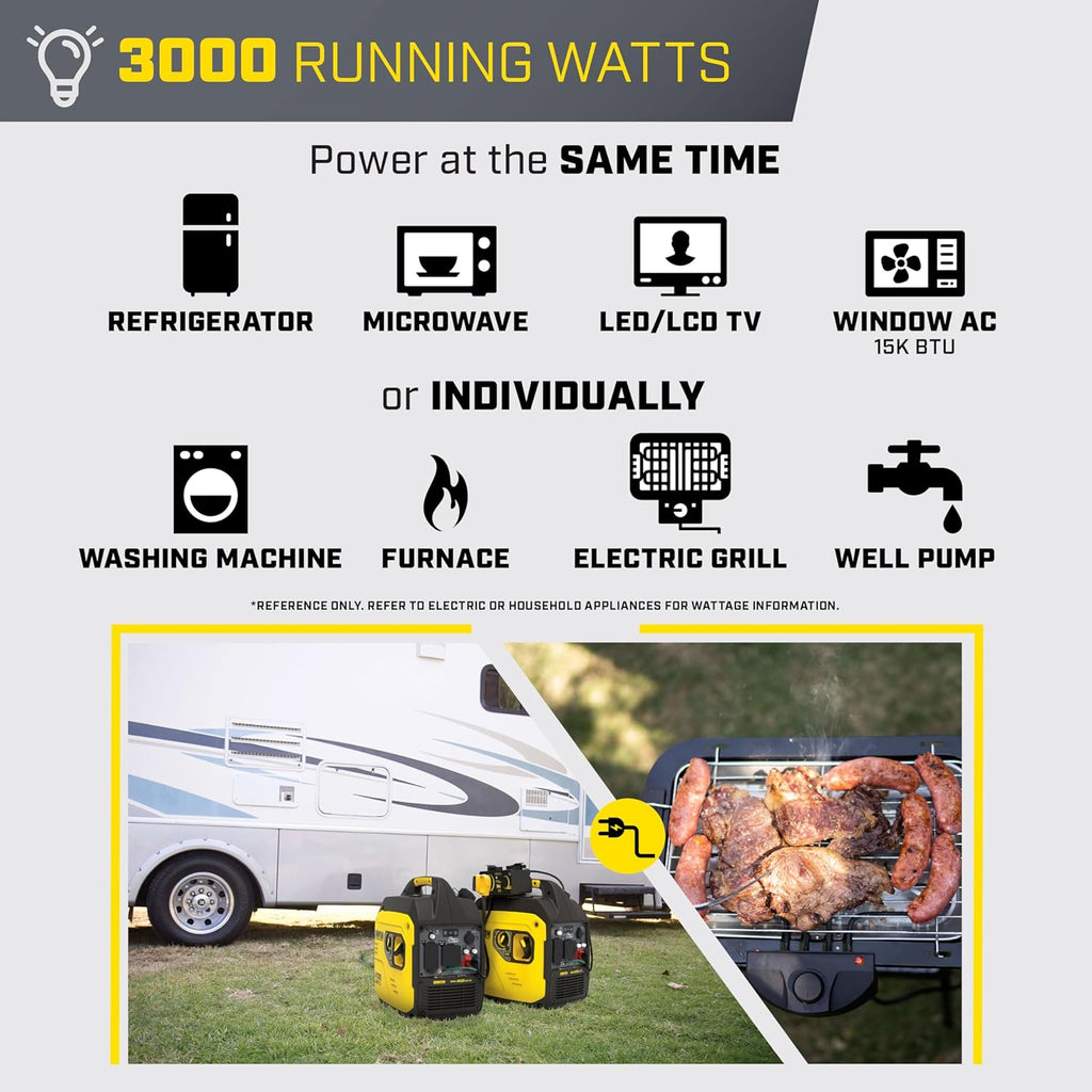 Portable Inverter Generator 4000-Watt RV Ready M437