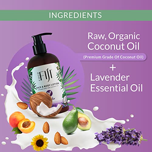 Face & Body Lotion with Coconut Oil for Dry Skin, Fragrance Free, 12 oz B66742