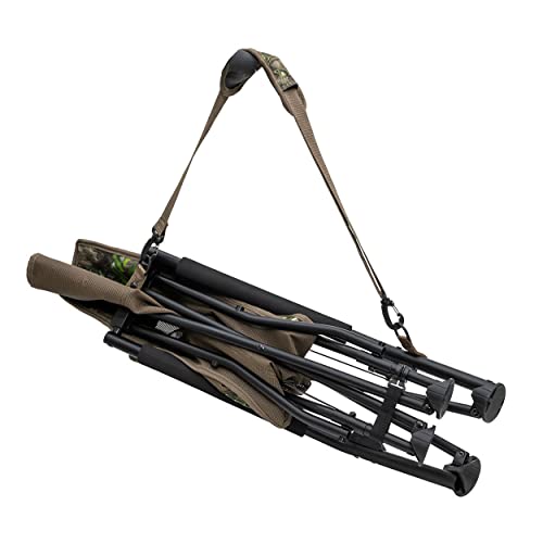 Turkey Hunting Chair with Foldable Low Profile Design and Padded Carry Strap U79422