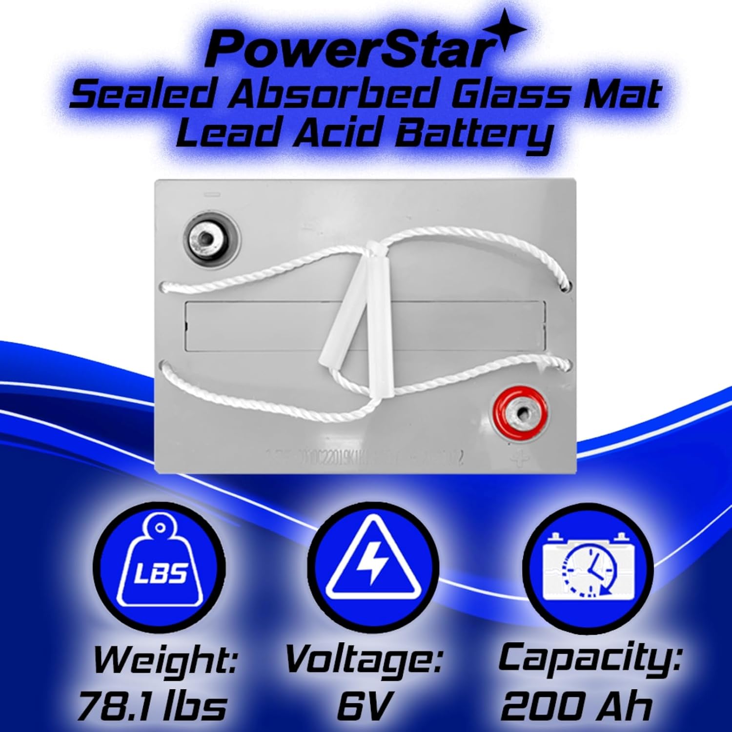 6V 200Ah Deep Cycle Flooded Lead Acid Battery x2 N633159