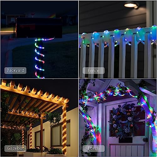 Solar Rope Lights 66ft Outdoor Waterproof Garden Decor X4891
