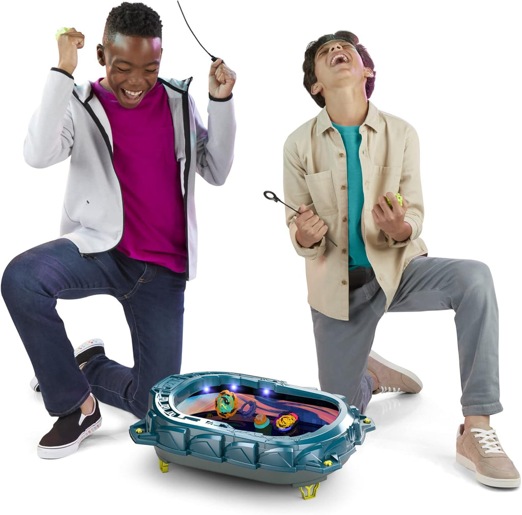 Spinning Tops Battle Set with Stadium and 2 Launchers, Toys for Ages 8 and Up E1571