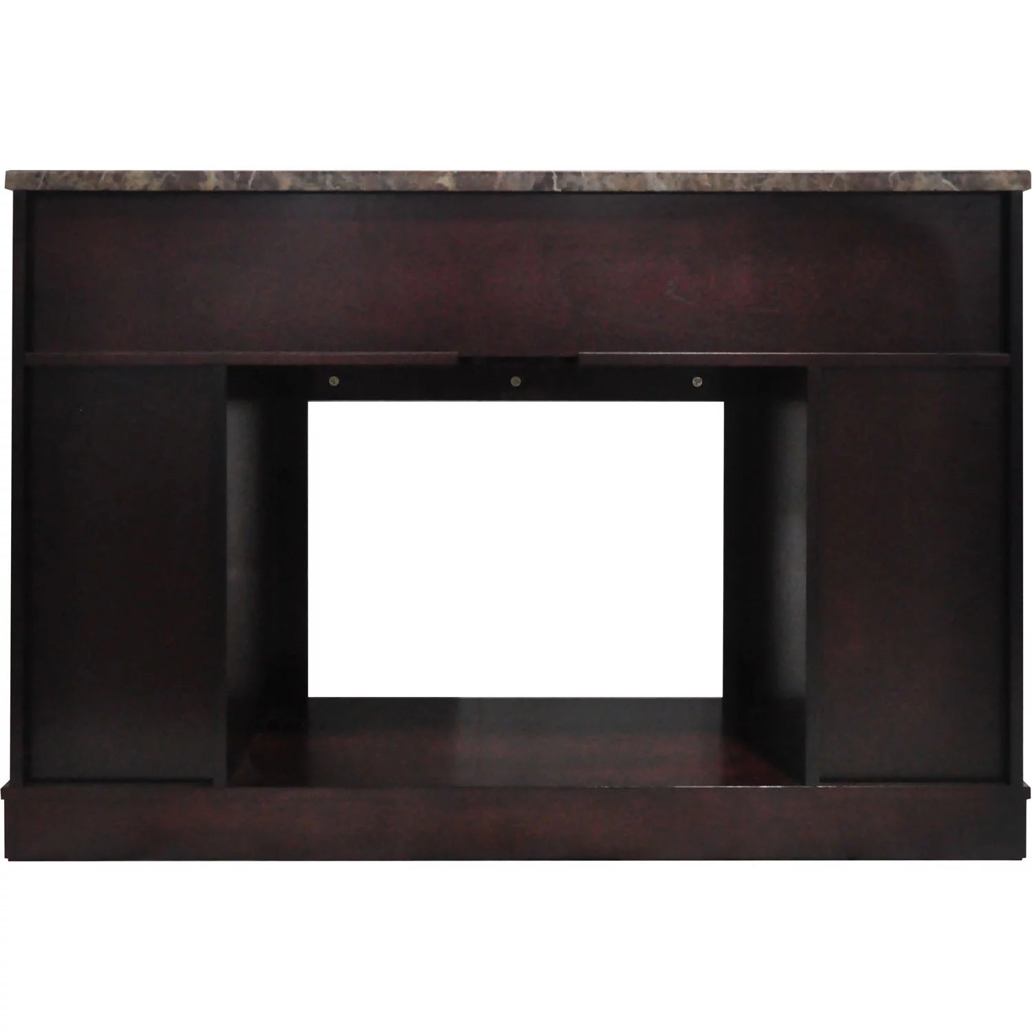 Freestanding Electric Fireplace with Log Insert and Remote, Mahogany Mantel W8113