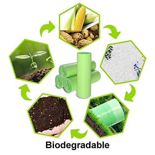 Biodegradable Trash Bags 4-6 Gallon, 100 Counts, Extra Thick M699040