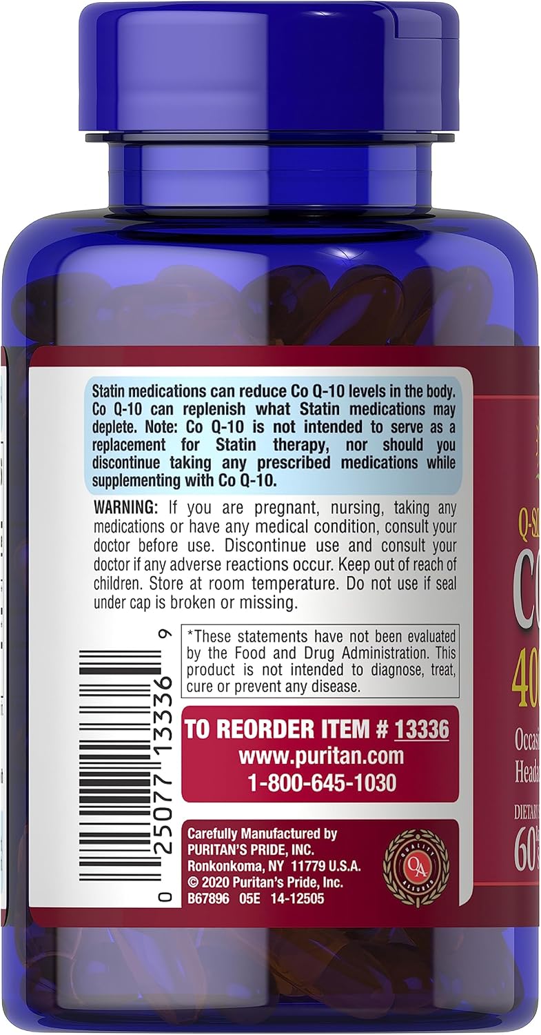 CoQ10 400 mg Rapid Release Softgels, 60 Count U608387
