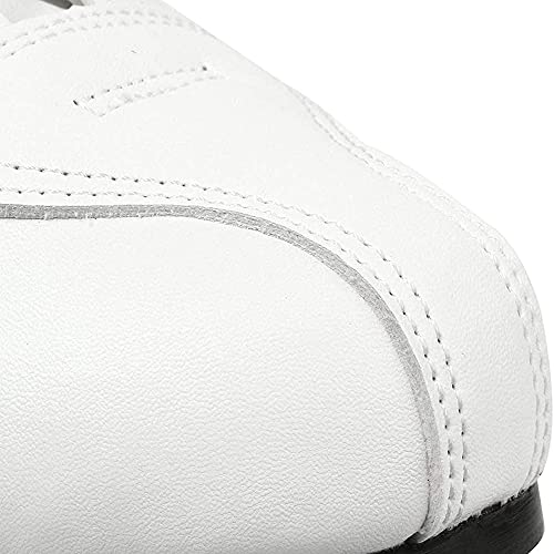 White Roller Skates Double Row 4 Wheels PU Leather Indoor Outdoor R969