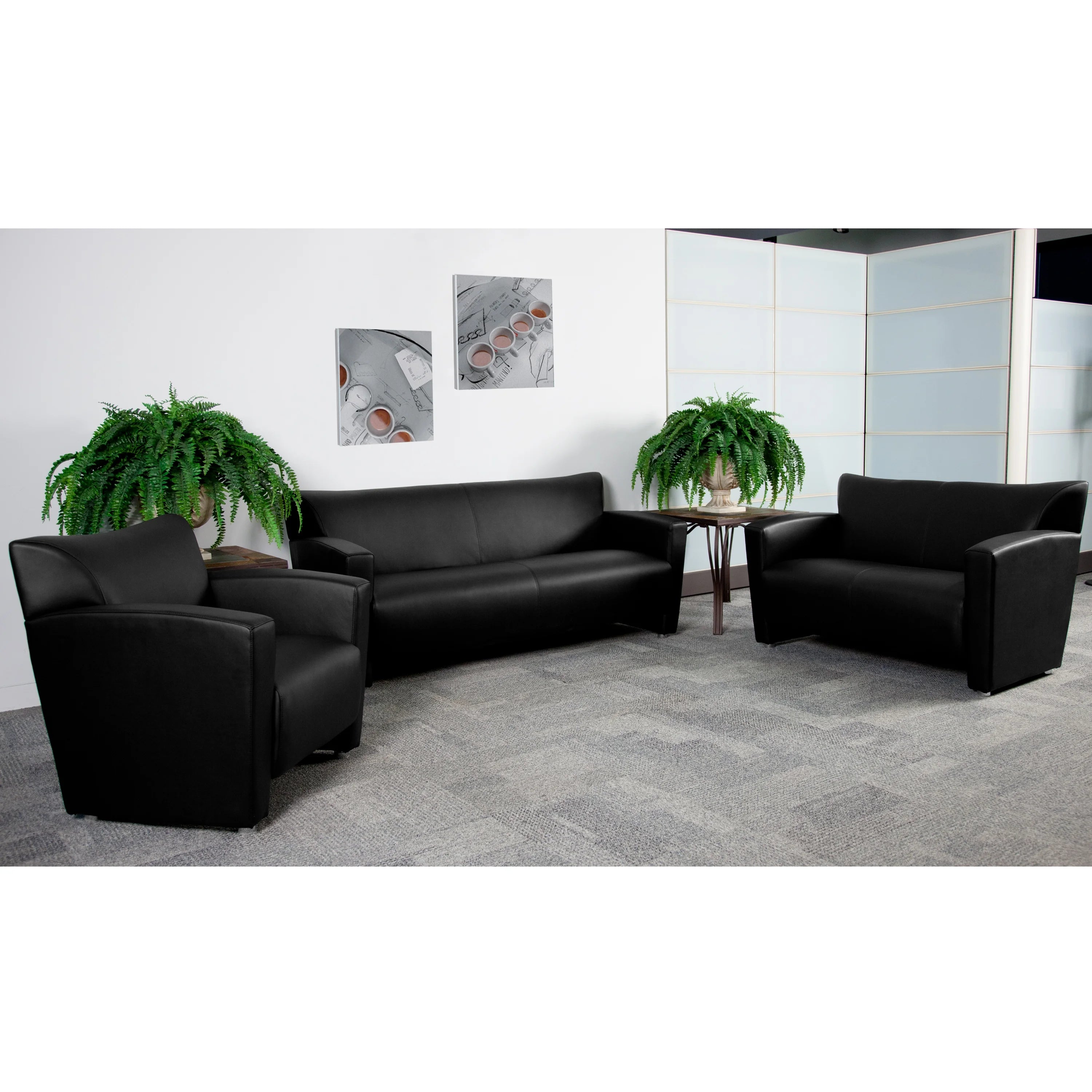 Black LeatherSoft Chair Q9311