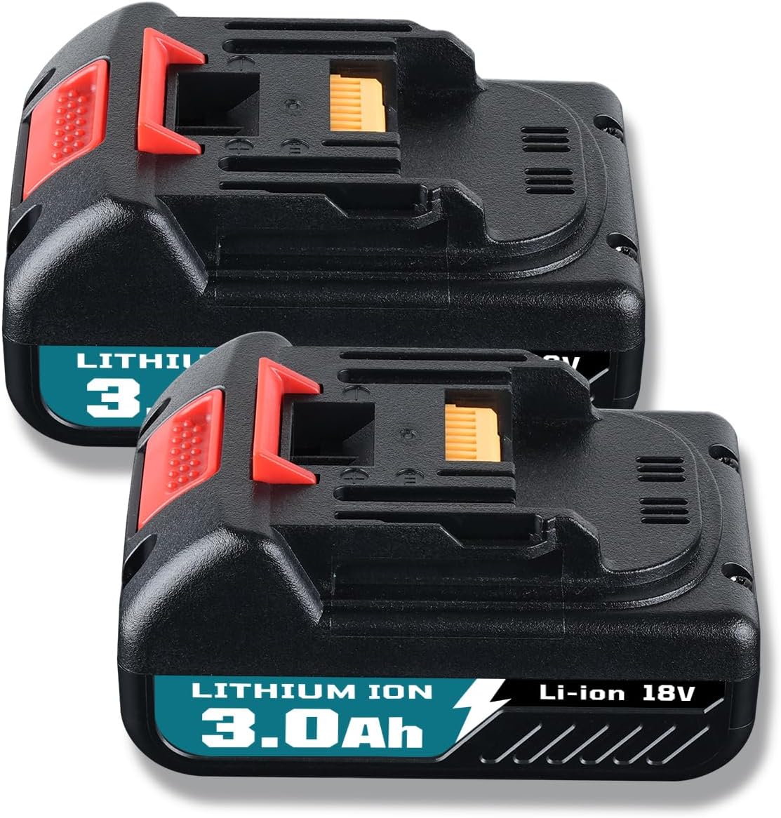 2Pack 3.0Ah BL1815 Battery Replacement for Makita 18V Battery Lithium Ion, Compatible with Makita 18 Volt Battery BL1820 BL1835 BL1840 BL1850 BL1860 LXT400 Cordless Power Tools Batteries