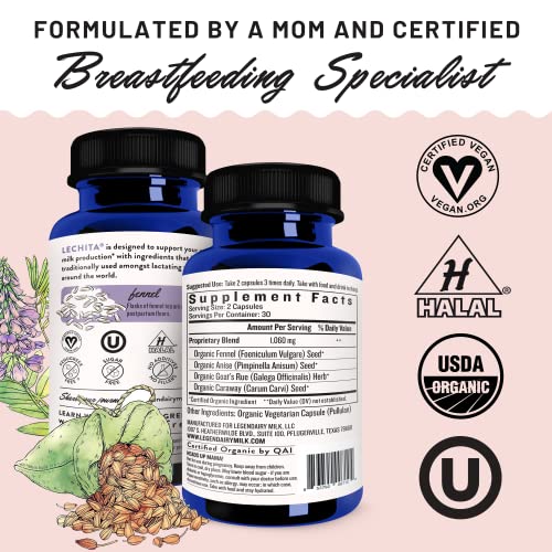Organic Breastfeeding Supplement with Fennel & Anise, 60 Vegan Capsules G254257