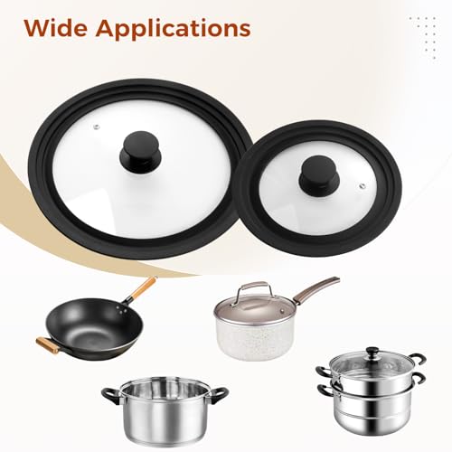 Universal Pan Lid with Clear Window for Pots, Pans, Skillets, Woks C222