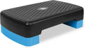 Height-Adjustable 4"-6" Step Aerobics Platform Fitness Equipment Stepper Trainer Exercise Step Platform with 2 Riser