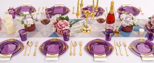 Gold Plastic Dinnerware Set for 50 Guests R298