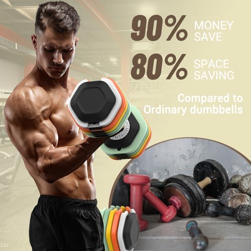 Adjustable Dumbbell Set, 25-55 lbs Pair for Home Workout I632881