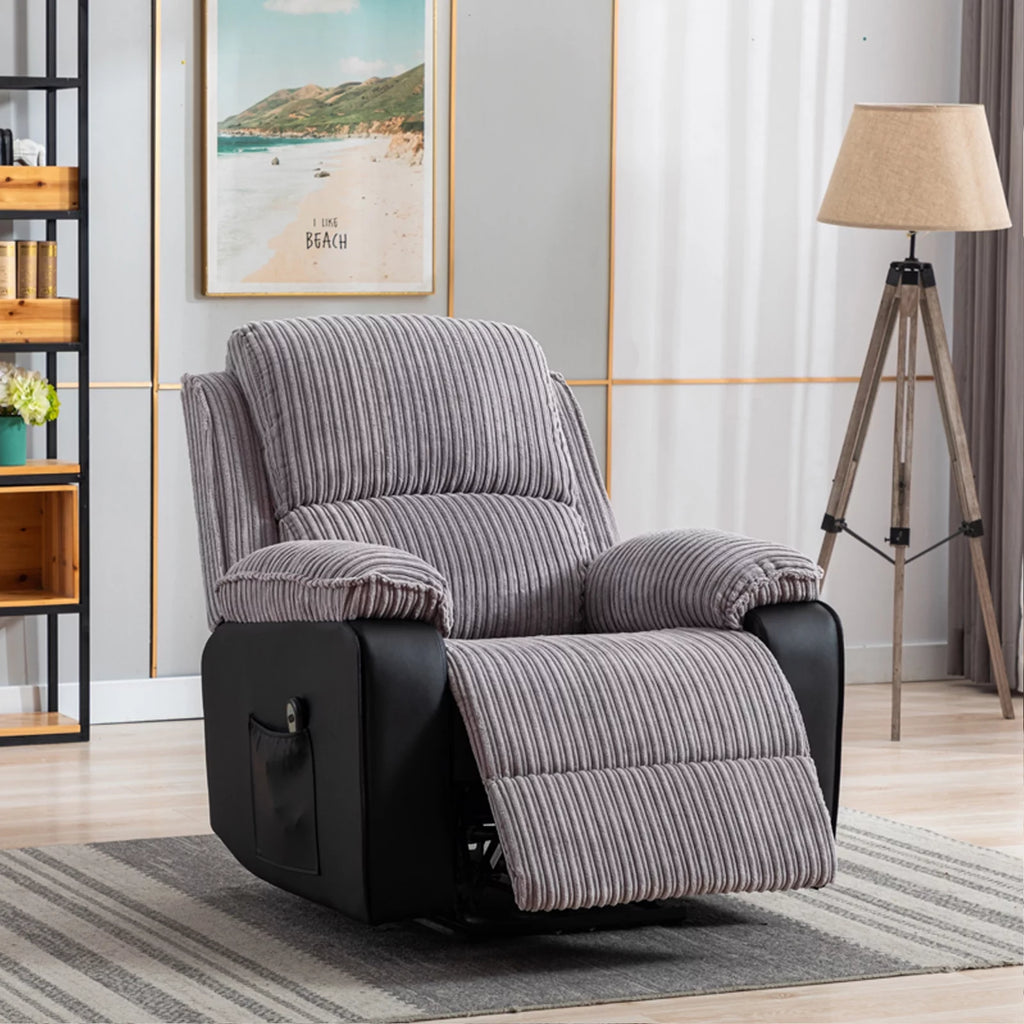 Electric Lift Recliner with Heat and Massage, Padded Arms, USB W62459