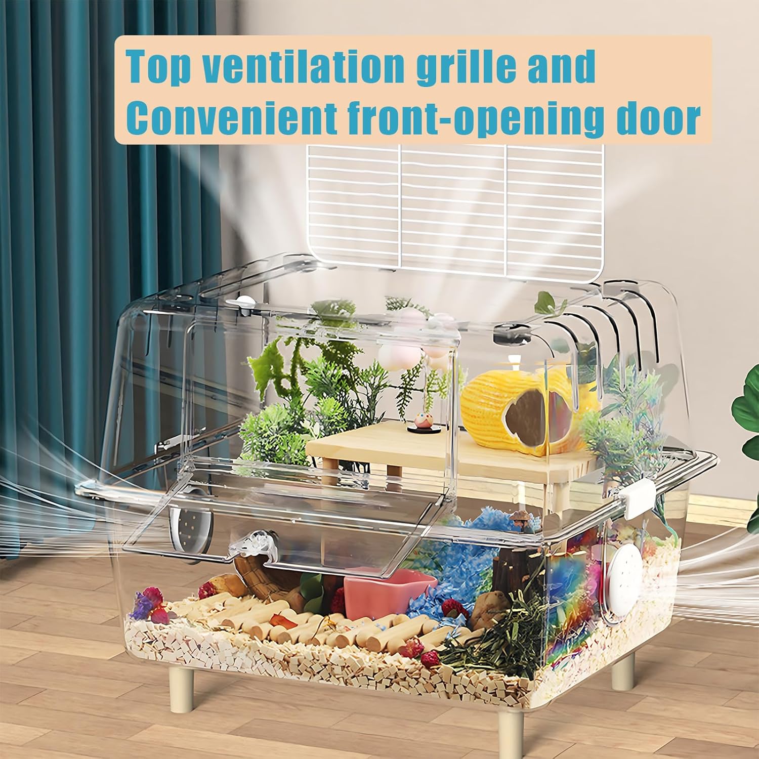 Transparent Acrylic Small Animal Habitat with Slide X5245