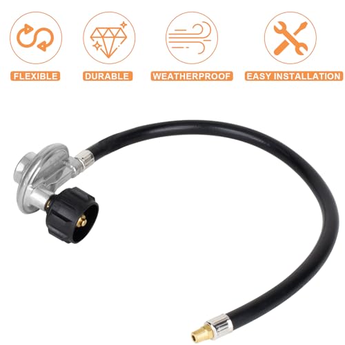 Propane Hose Adapter for Portable Gas Grill, 6FT, Black K900650