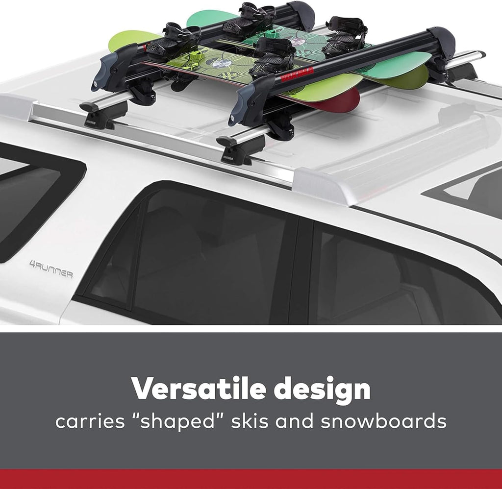 Ski & Snowboard Mount for Roof Racks, Fits 6 Skis or 4 Snowboards, Black L392
