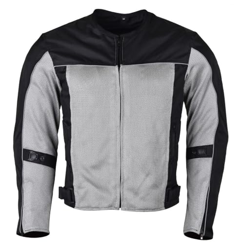 Men's Reflective Mesh Motorcycle Jacket with CE Armor W478