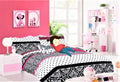 6 piece Twin zebra pink bed in bag comforter and sheet set for Kids and Teens for boy's girls bedroom room decor