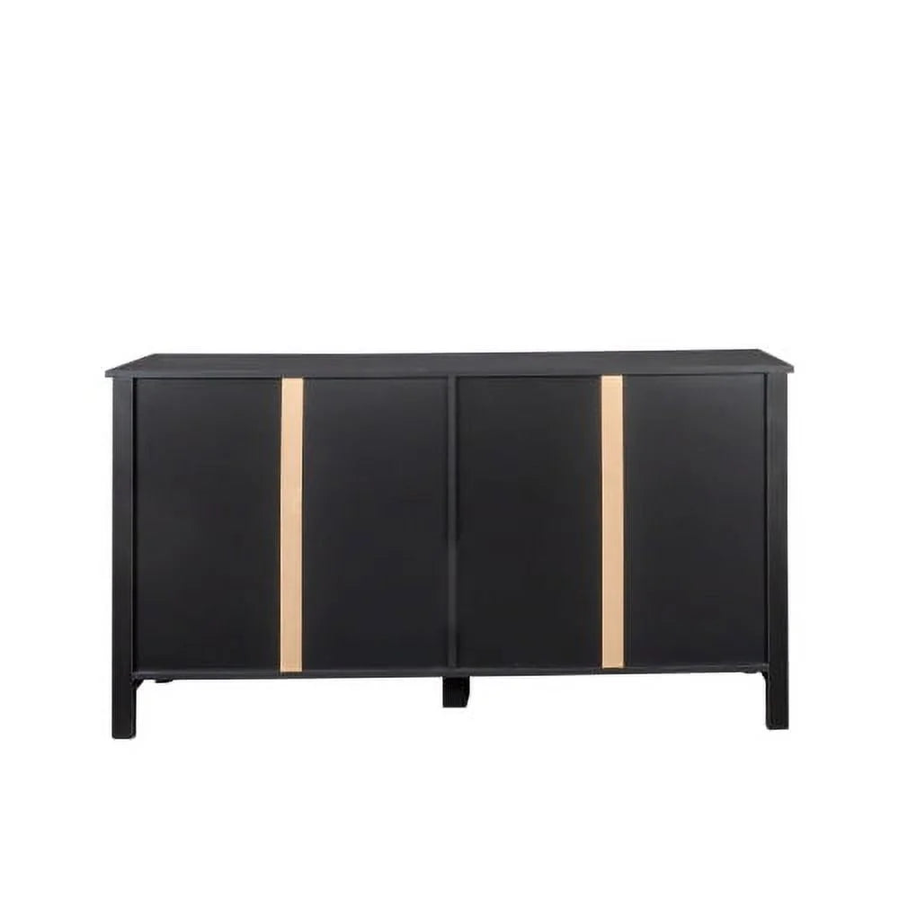 4-Door Freestanding Sideboard Cabinet with Open Shelves Y562