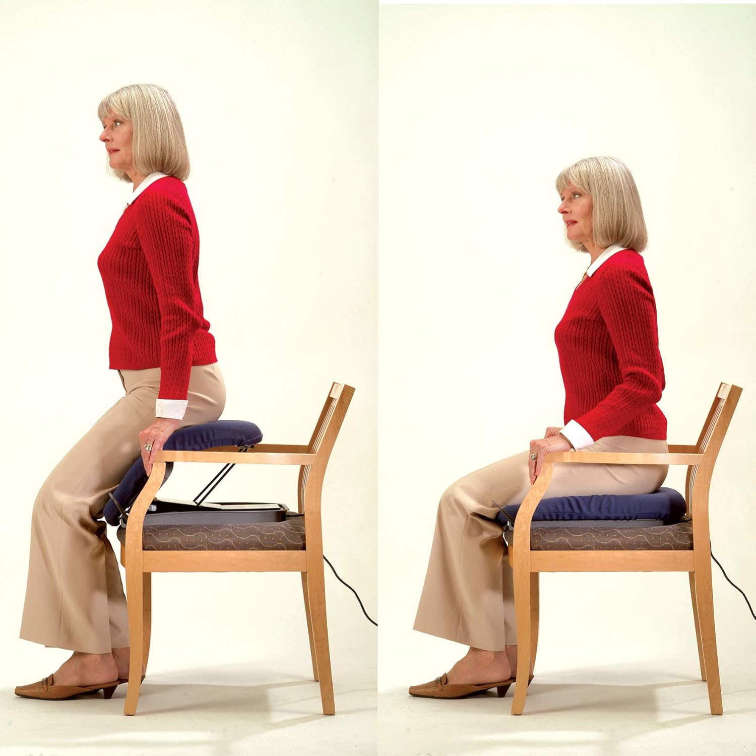 Portable Electric Lifting Seat, Supports Up to 300 Pounds, Navy Blue G805407