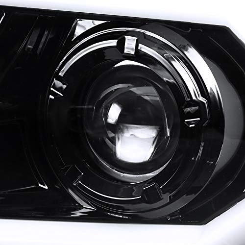 LED Light Bar Projector Headlights Compatible with 2012-2015 Toyota Tacoma Pair U1026
