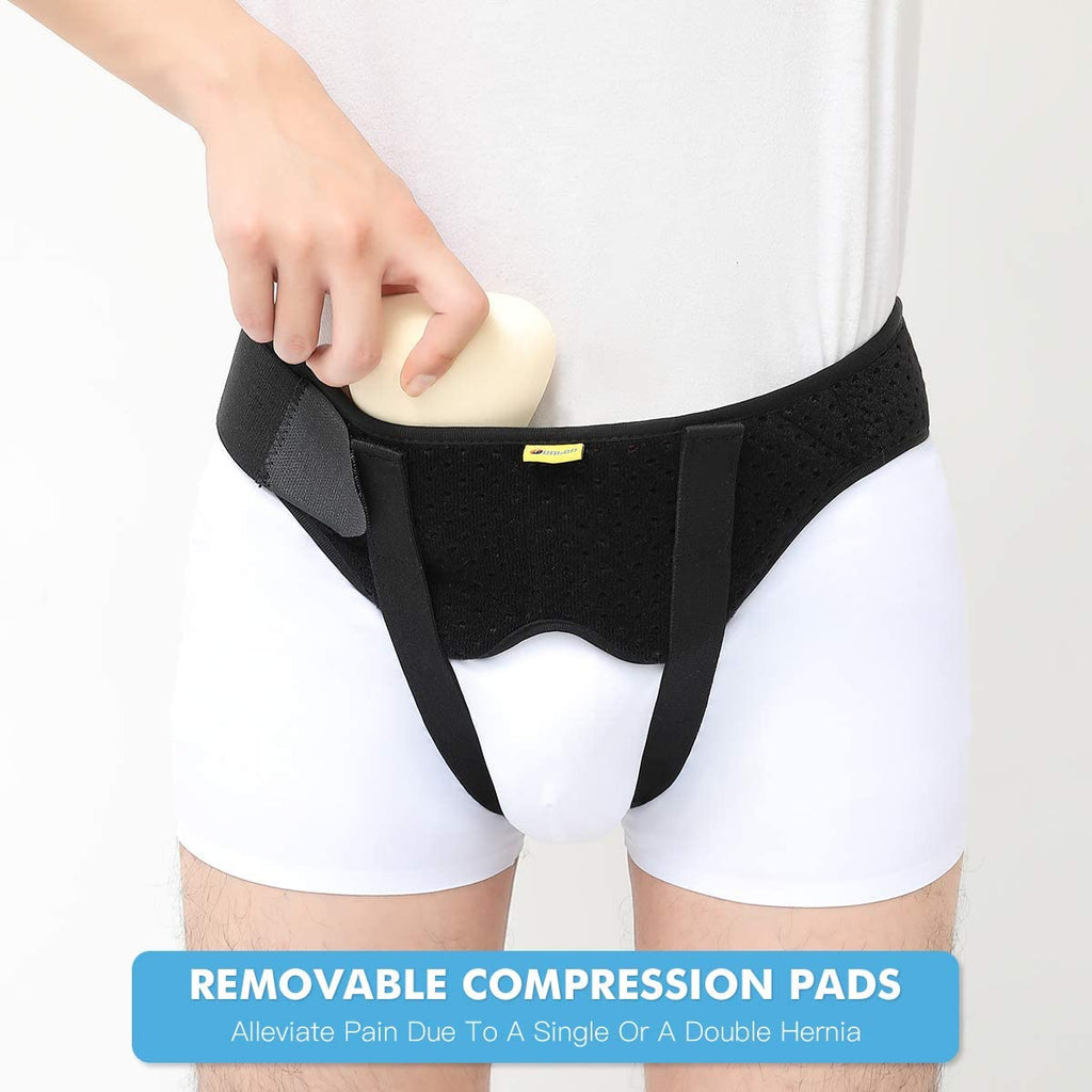 Hernia Support Belt with Removable Compression Pads I4911