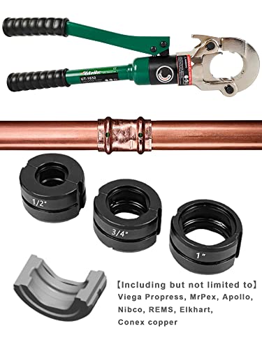 Copper Pipe Crimping Tool with 1/2", 3/4", and 1" Jaws C967