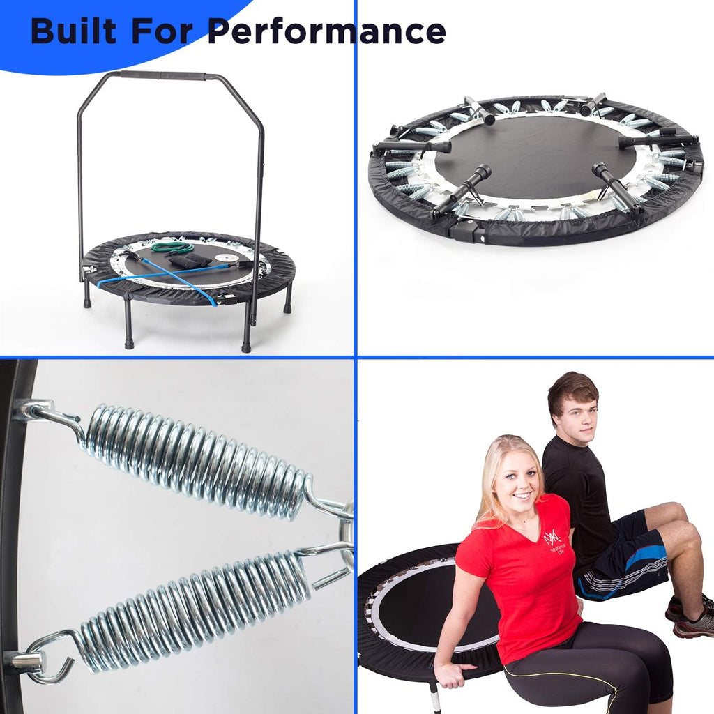 Folding Rebounder Mini Trampoline for Adults with Bar G192