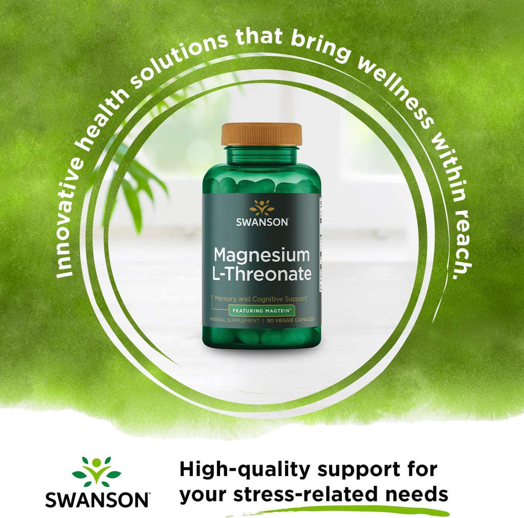 Magnesium L-Threonate Mineral Supplement, 90 Veggie Capsules X3053