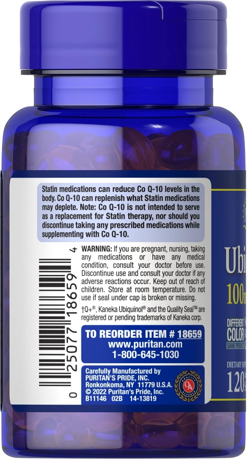 Ubiquinol 100mg CoQ10, 120 Softgels B964893