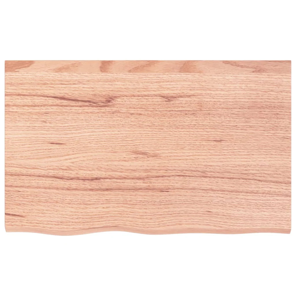 Wall Shelf Light Brown Oak Wood, Rustic Style Storage L904