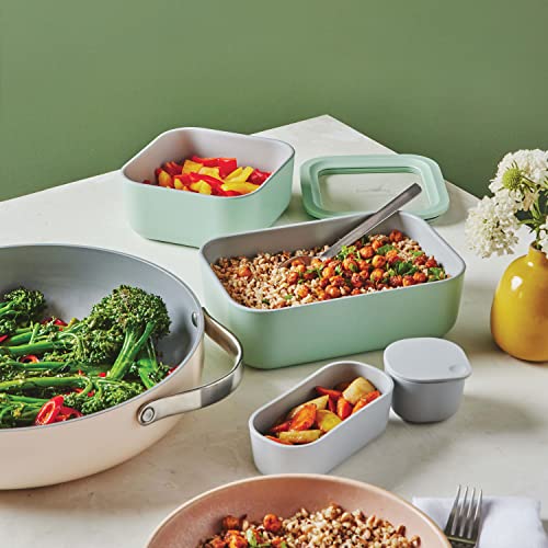 Glass Food Storage Set, 14 Pieces with Ceramic Coated Lids K966