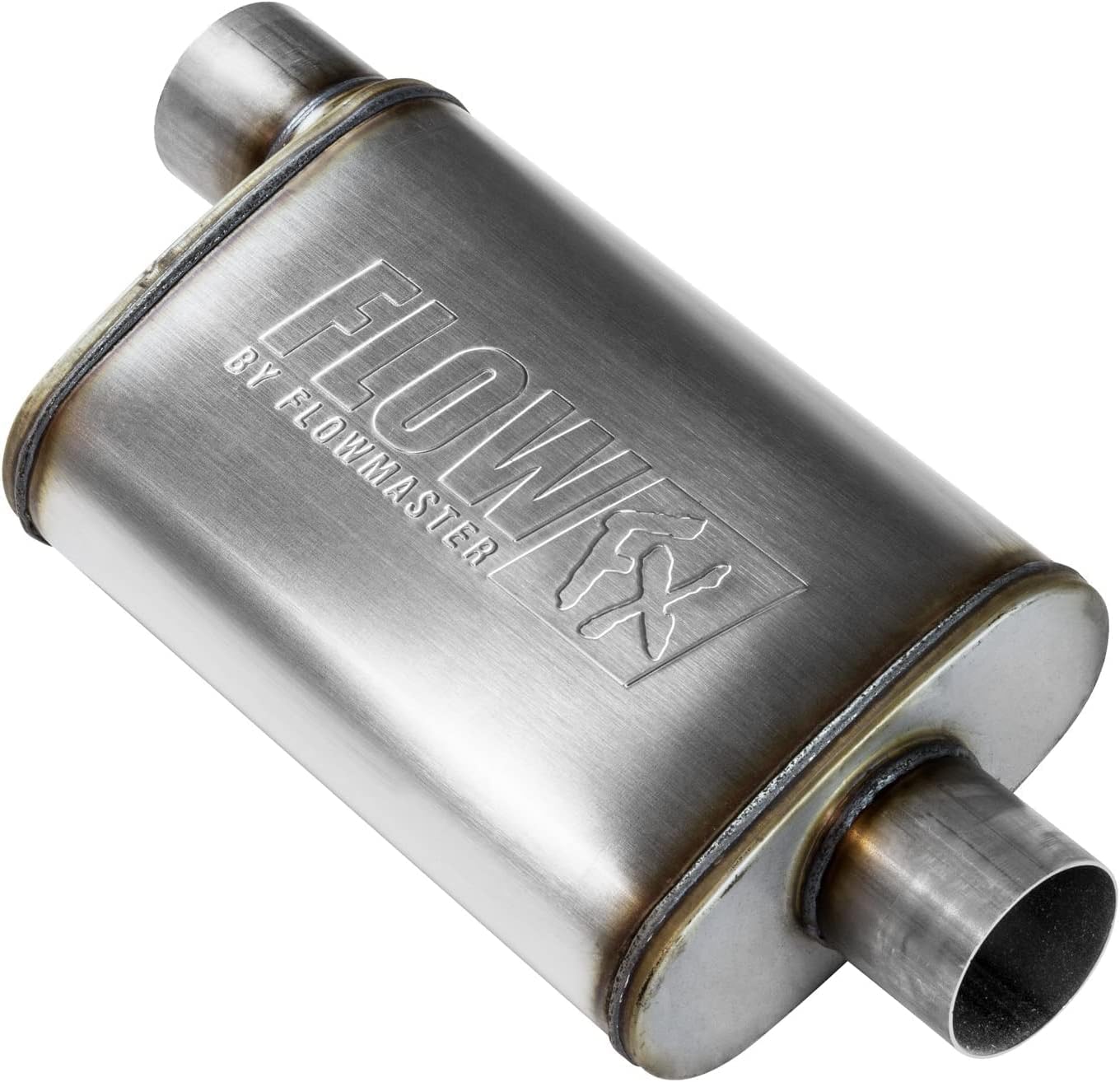 FlowFX Muffler 409S 3.00 Offset In / 3.00 Center Out Moderate - 2 Pack O180313