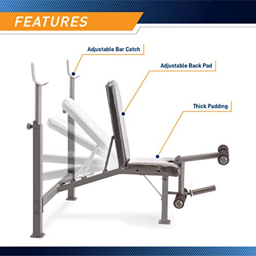 Olympic Weight Bench with Preacher Curl Pad and Leg Developer R7323