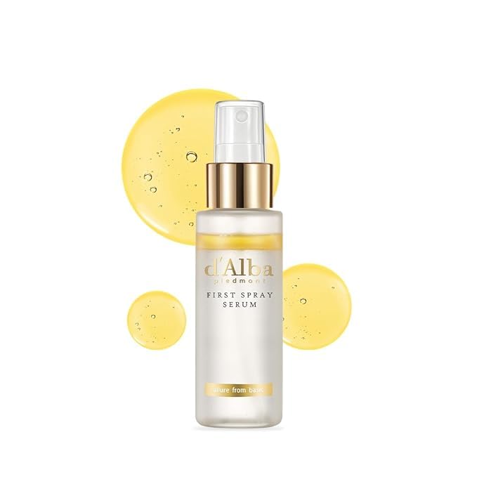d'Alba Italian White Truffle First Spray Serum, Vegan Skin Care, Hydrating Face Moisturizer, Glow Serum for Radiant Skin, Non Comedogenic, All In One Mist, Korean Skin Care (3.38 fl oz.)