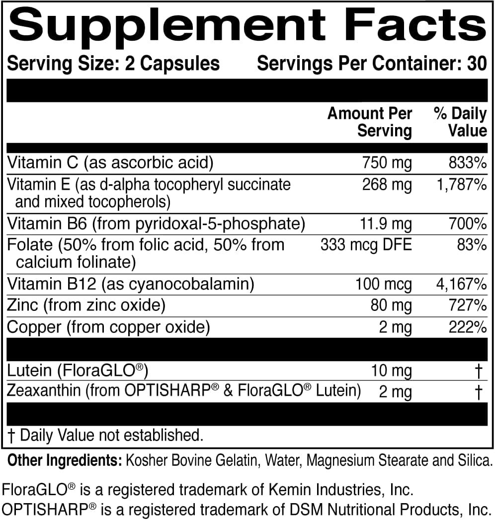 Macular Health Vitamin & Mineral Supplement, 60 Capsules C149775